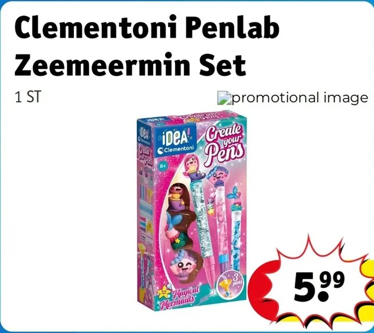 Promotie: Clementoni Penlab Zeemeermin Set