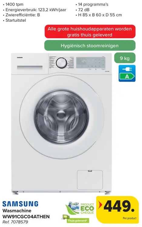 Promotie: Wasmachine