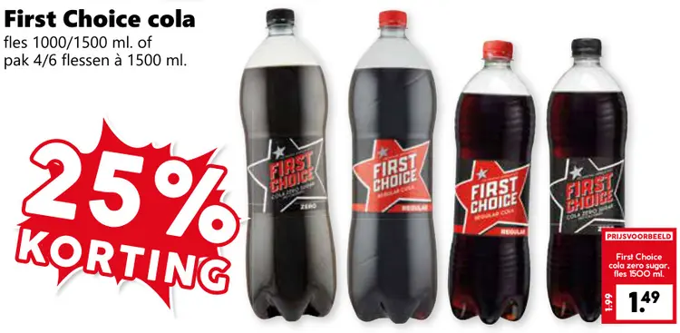 Aanbieding: First Choice cola