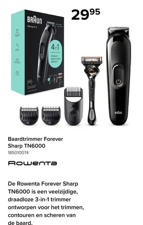 Promotie: Baardtrimmer Forever Sharp TN6000