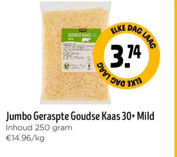 Aanbieding: Jumbo Geraspte Goudse Kaas 30+ Mild
