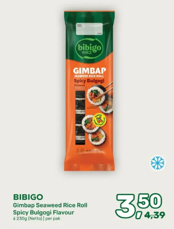 Aanbieding: Gimbap Seaweed Rice Roll Spicy Bulgogi Flavour