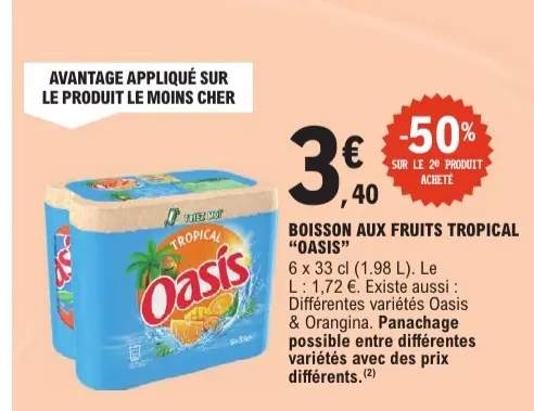 Promotie: Boisson aux fruits tropical