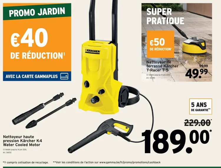 Offre: Nettoyeur haute pression Kärcher K4 Water Cooled motor