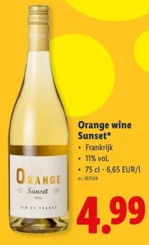 Promotie: Orange wine Sunset