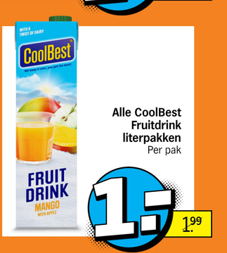 Aanbieding: CoolBest Fruitdrink literpakken