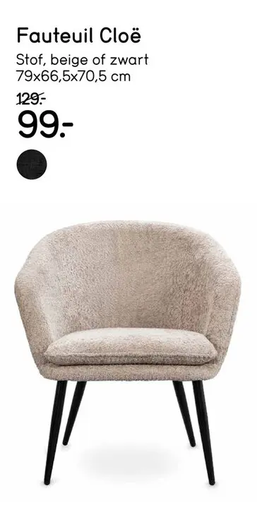 Aanbieding: Fauteuil Cloë