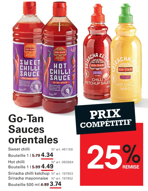 Offre: Go-Tan Sauces orientales