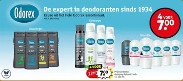 Aanbieding: Odorex Deospray en Deoroller