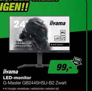 Aanbieding: Iiyama G-Master GB2445HSU-B2 LED-monitor Zwart