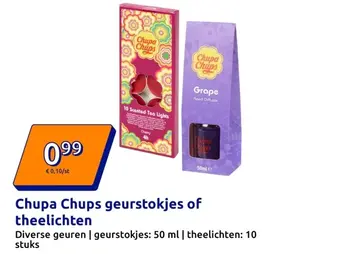 Aanbieding: Chupa Chups geurstokjes of theelichten