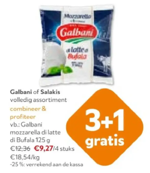 Promotie: mozzarella di latte di Bufala