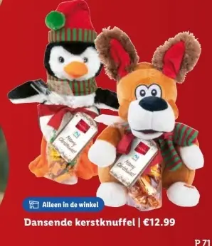 Aanbieding: Dansende kerstknuffel