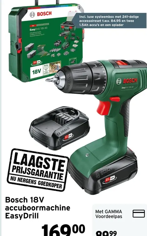Aanbieding: Bosch 18V accuboormachine EasyDrill