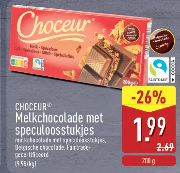 Promotie: Melkchocolade met speculoosstukjes