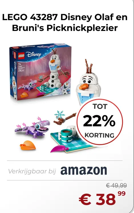 Aanbieding: LEGO 43287 Disney Olaf en Bruni's Picknickplezier