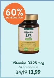 Offre: Holland & Barrett Vitamine D3 25mcg - 240 comprimés