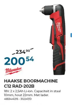 Aanbieding: HAAKSE BOORMACHINE C12 RAD-202B