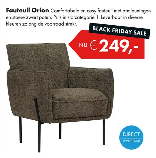 Aanbieding: Orion fauteuil moss