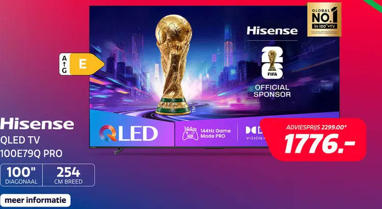 Aanbieding: Hisense 100E79Q PRO
