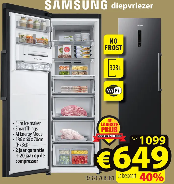Promotie: SAMSUNG diepvriezer
