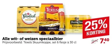 Aanbieding: Alle wit- of weizen speciaalbier