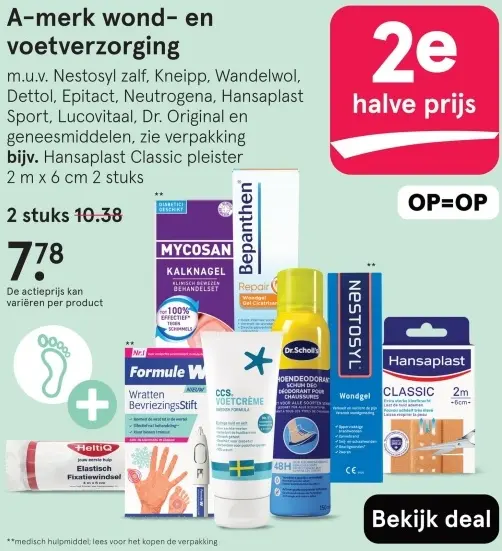 Aanbieding: A-merk wond- en voetverzorging