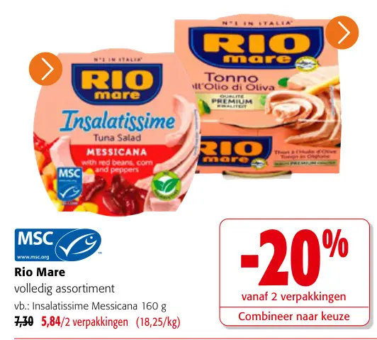 Promotie: Volledig assortiment tonijn