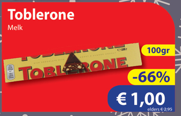 Aanbieding: Toblerone Melk