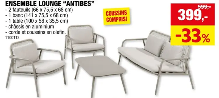 Offre: Ensemble lounge "antibes"