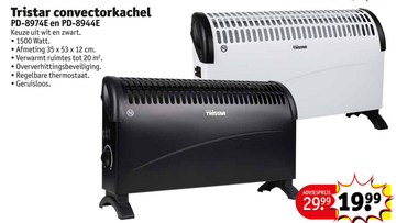 Aanbieding: Tristar convectorkachel PD-8974E en PD-8944E