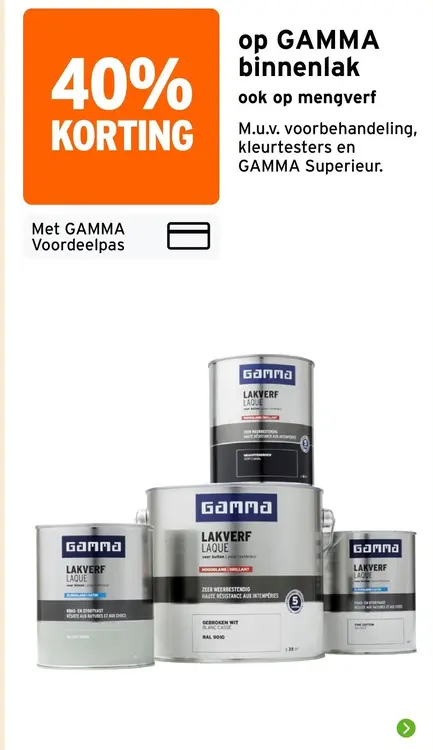 Aanbieding: binnenlak