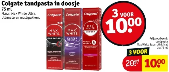 Aanbieding: Tandpasta in doosje