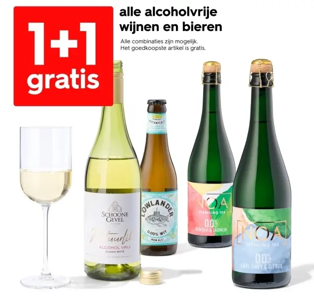 Aanbieding: Alcohol-free wines and beers
