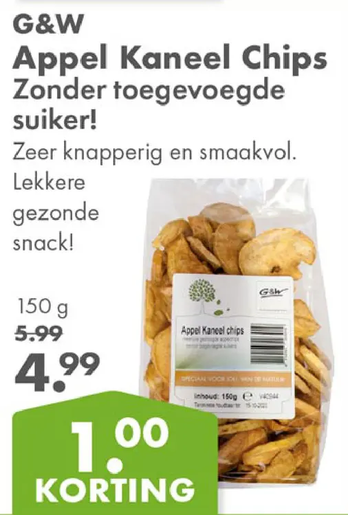 Aanbieding: Appel Kaneel Chips