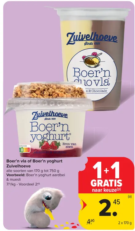 Promotie: Boer'n vla of Boer'n yoghurt