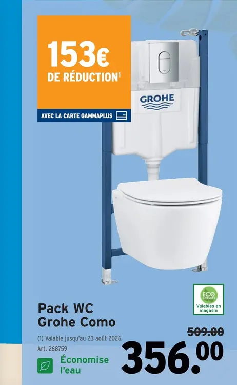 Offre: Pack WC Grohe Como