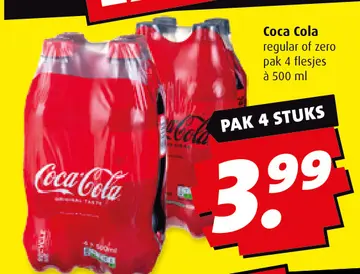 Aanbieding: Coca Cola regular of zero