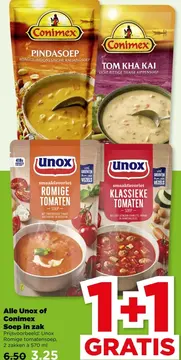 Aanbieding: Alle Unox of Conimex Soep in zak