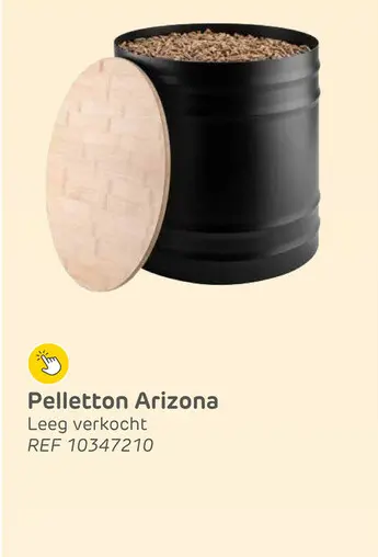 Promotie: Réserve à granulés arizona acier noir avec couvercle bambou