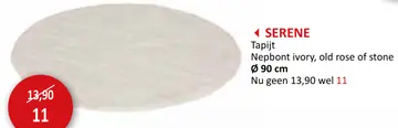 Aanbieding: Rond tapijt Serene Ø90cm - nepbont - ivory