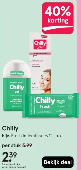 Aanbieding: Chilly Fresh Intiemtissues