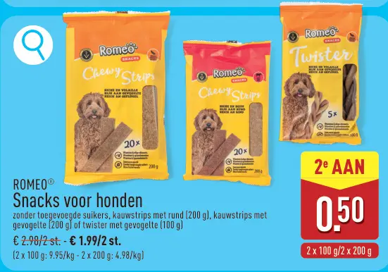 Promotie: Snacks voor honden