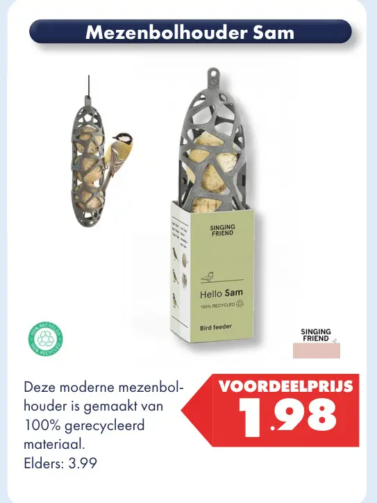 Aanbieding: Mezenbolhouder Sam