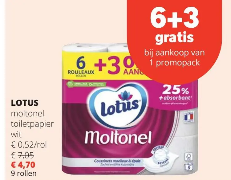 Aanbieding: moltonel toiletpapier wit