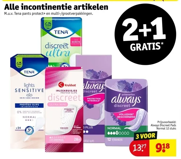 Aanbieding: Alle incontinentie artikelen