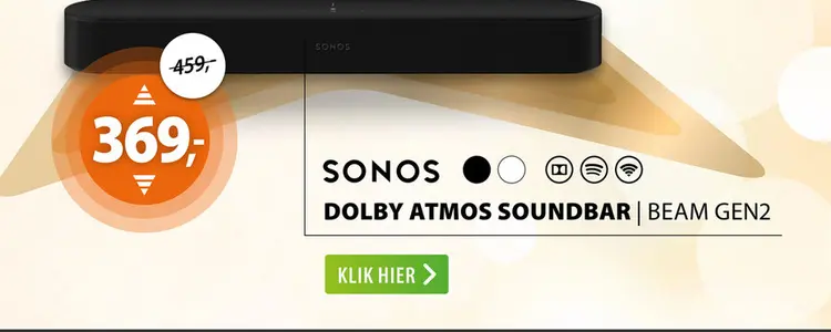 Aanbieding: Sonos BEAM Gen2 Zwart