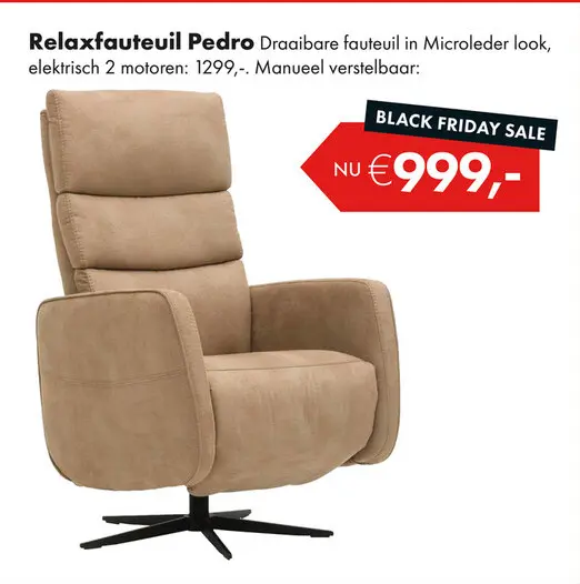 Aanbieding: Pedro relaxfauteuil