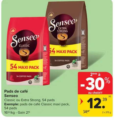 Offre: Pads de café