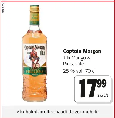 Promotie: Captain Morgan Tiki Mango & Pineapple